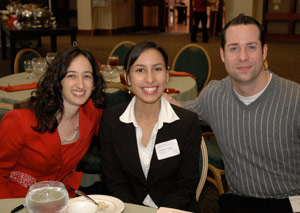 Tiffany Grady, Amanda Nunez, and Dustin Stites (Amazon.com) at the 2008 Scholarship Lunch