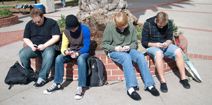 College Students Texting