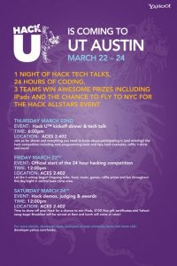 Yahoo! Hack U UT Austin, March 22-24
